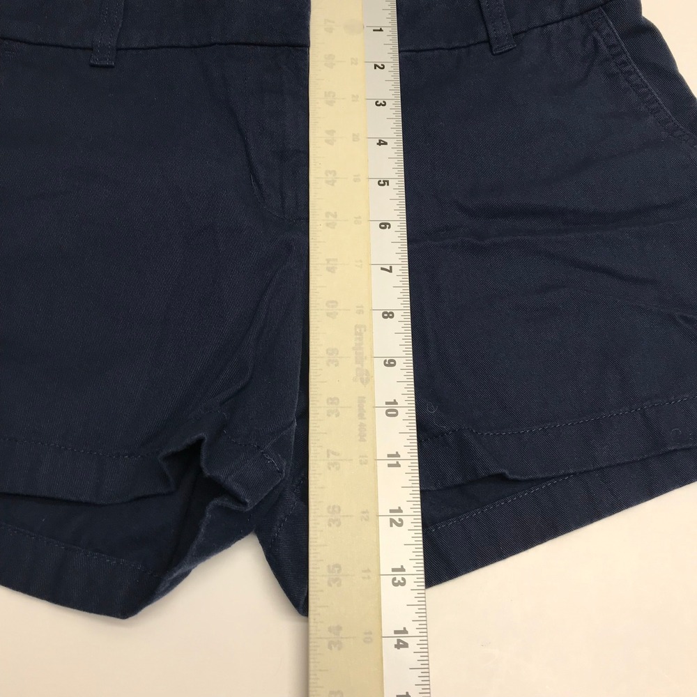 J Crew Navy Blue Pockets Belt Loops Casual Women's Chino Shorts Size 8 - Picture 4 of 9